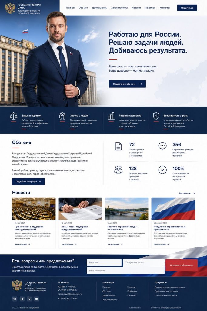 Разработка сайта депутата