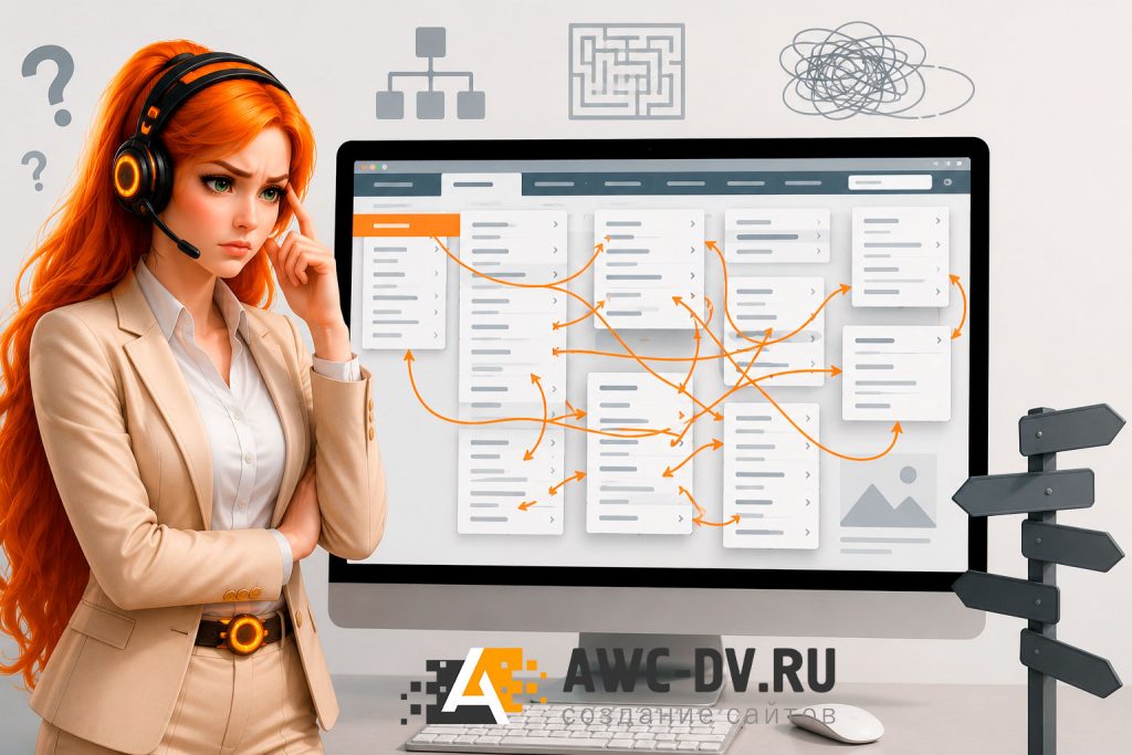Слишком сложная навигация сайта